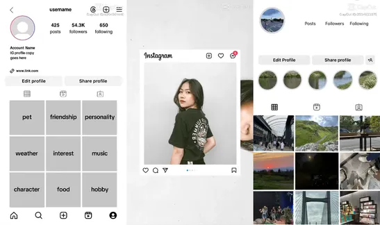 Instagram Interface Capcut Template